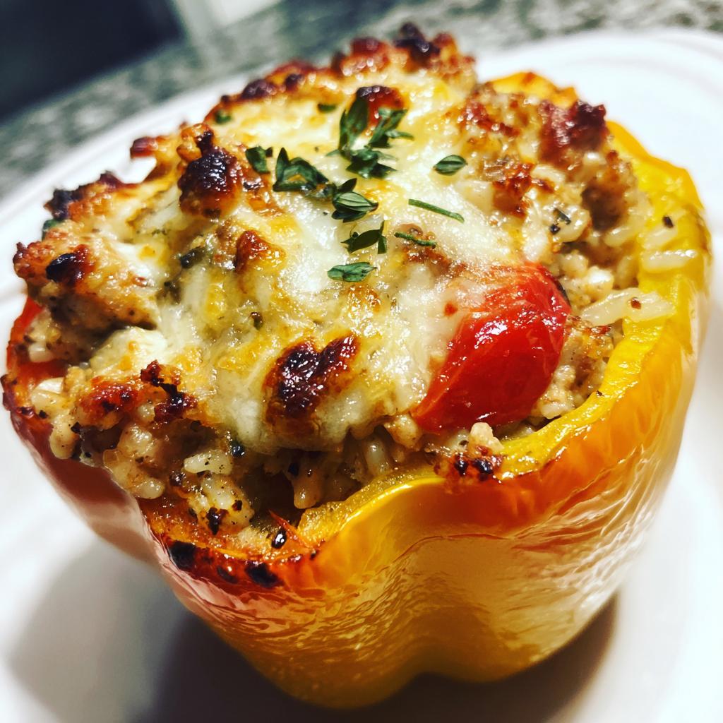 Air Fryer Turkey Stuffed Peppers - detail 1