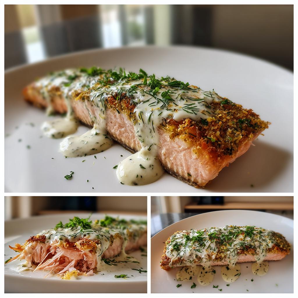 Baked Salmon with Dill Sauce - detail 1