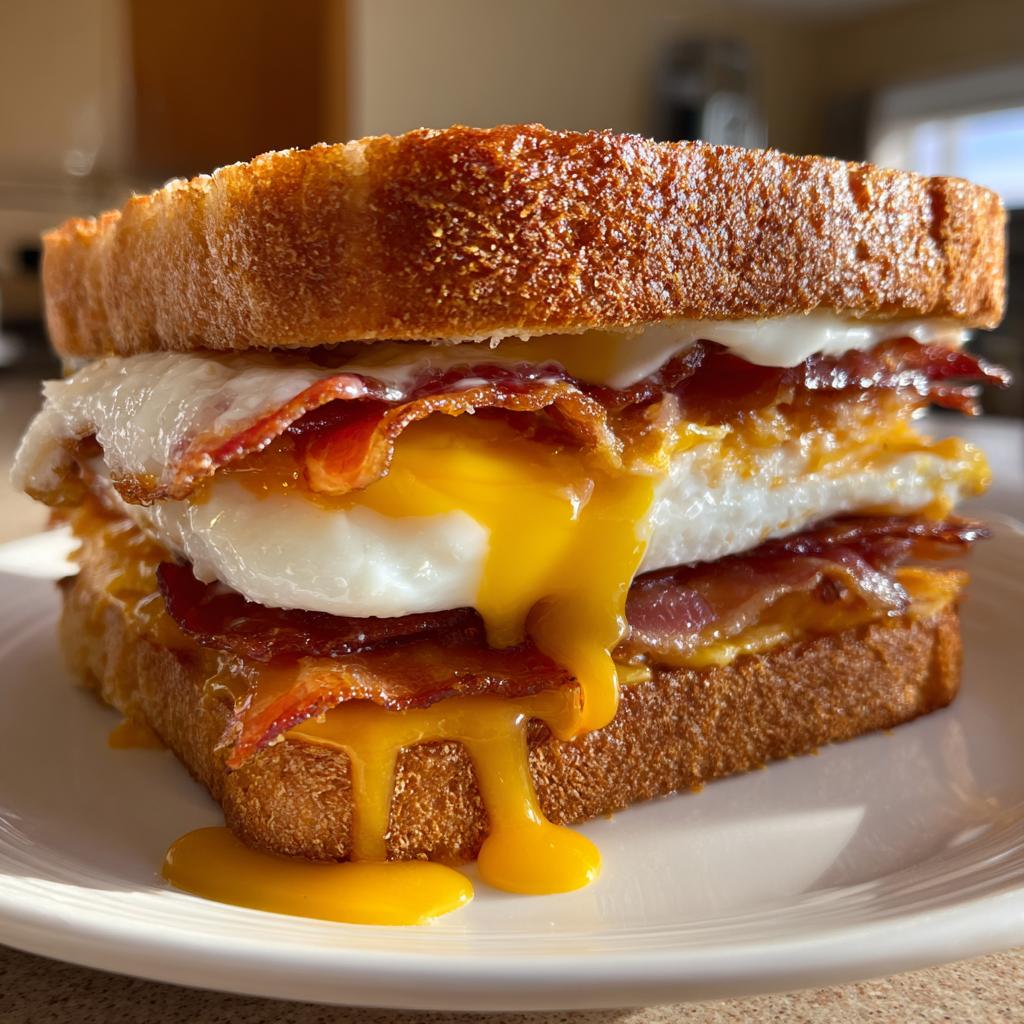 Breakfast Sandwich with Bacon and Egg - detail 1