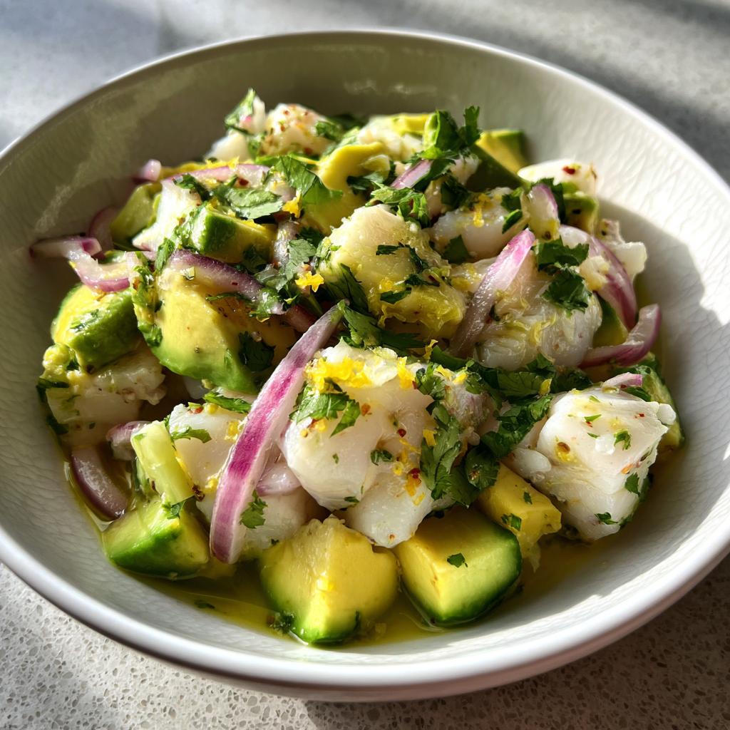 British-Style Ceviche Salad with Cod - detail 1