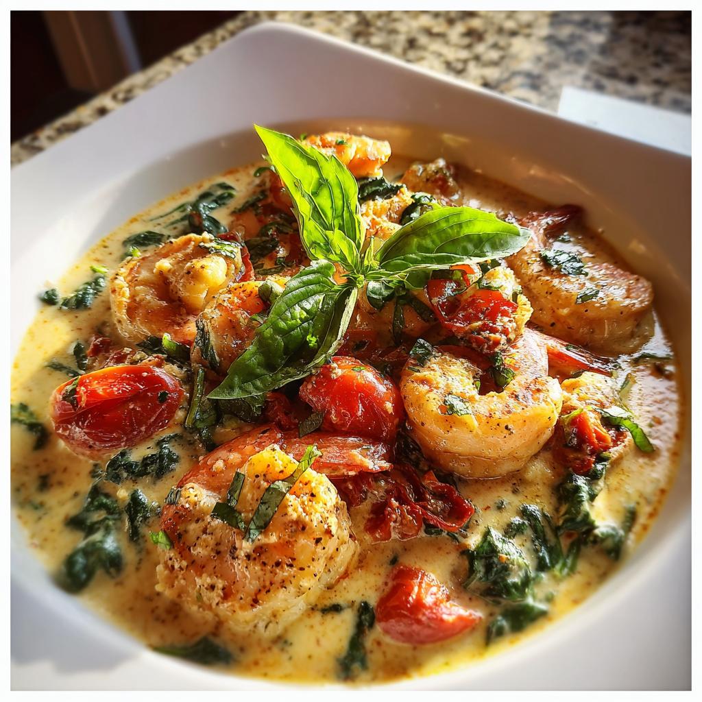 Creamy Tuscan Shrimp - detail 1