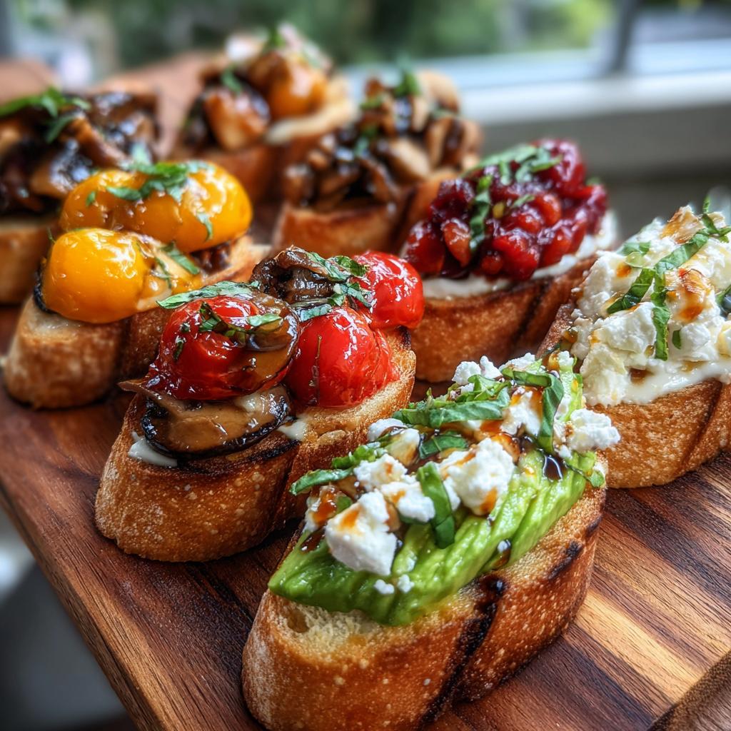 Crostini with Various Toppings