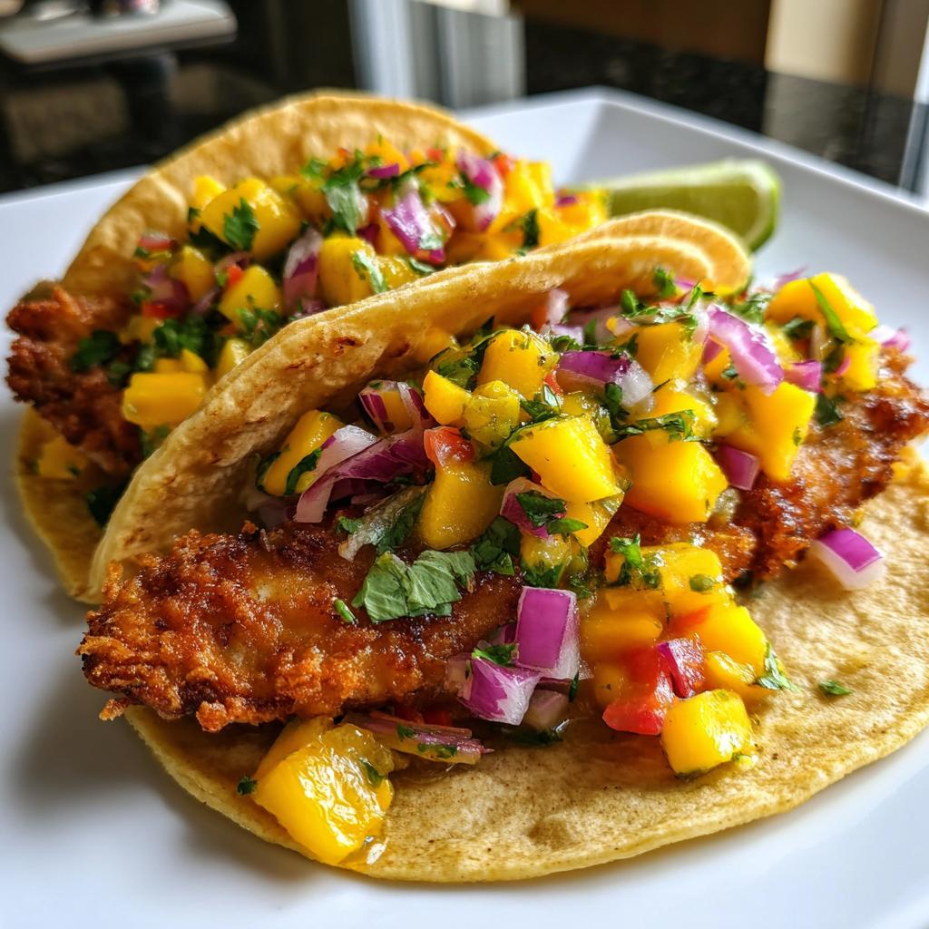 Fish Tacos with Mango Salsa