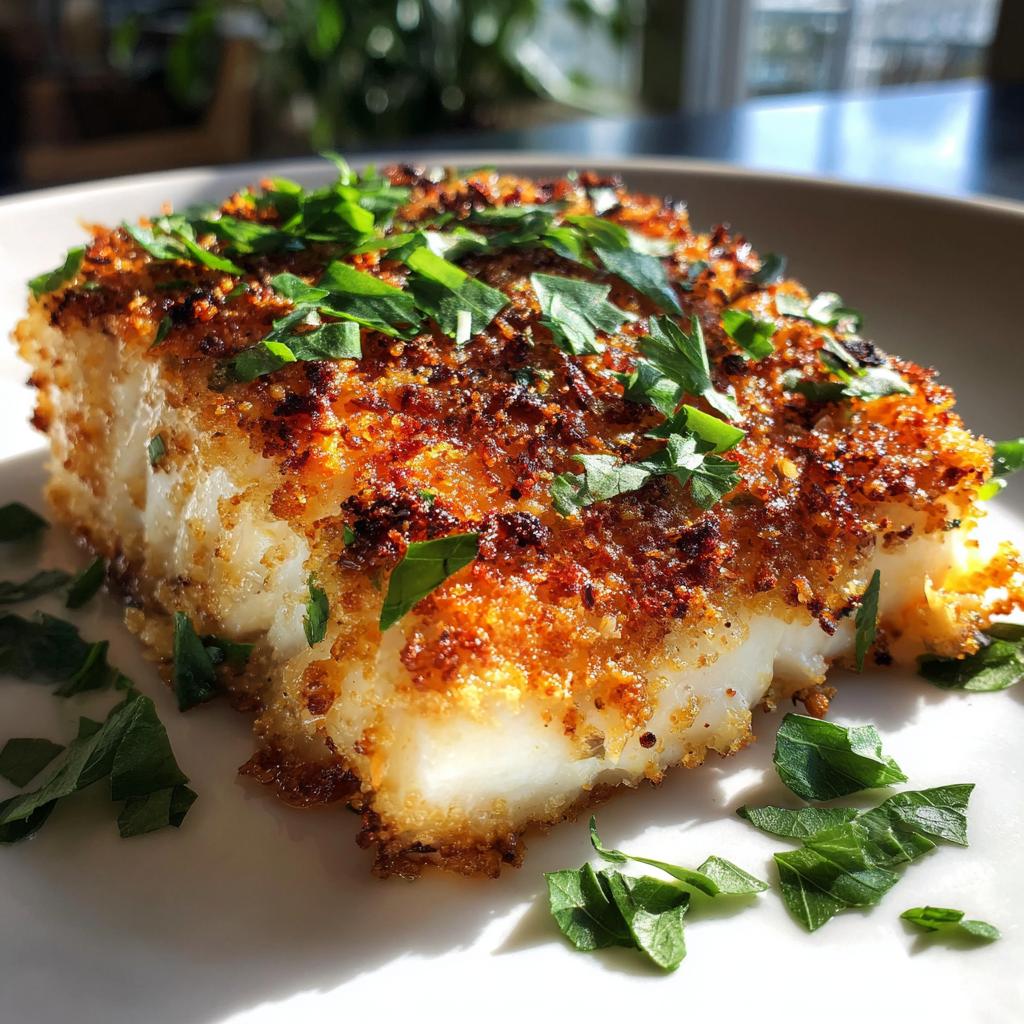 Garlic Parmesan Crusted Halibut - detail 1