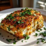 Garlic Parmesan Crusted Halibut