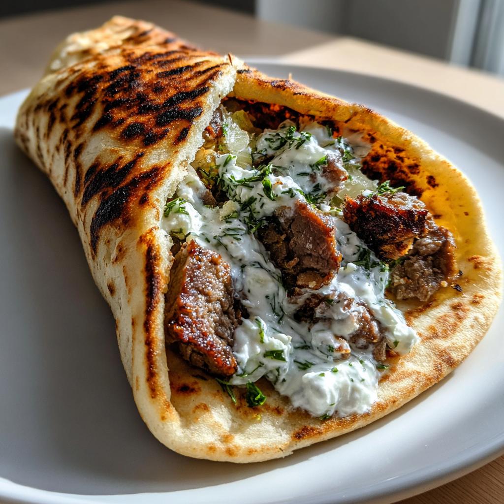 Greek Lamb Pita Wraps with Homemade Tzatziki