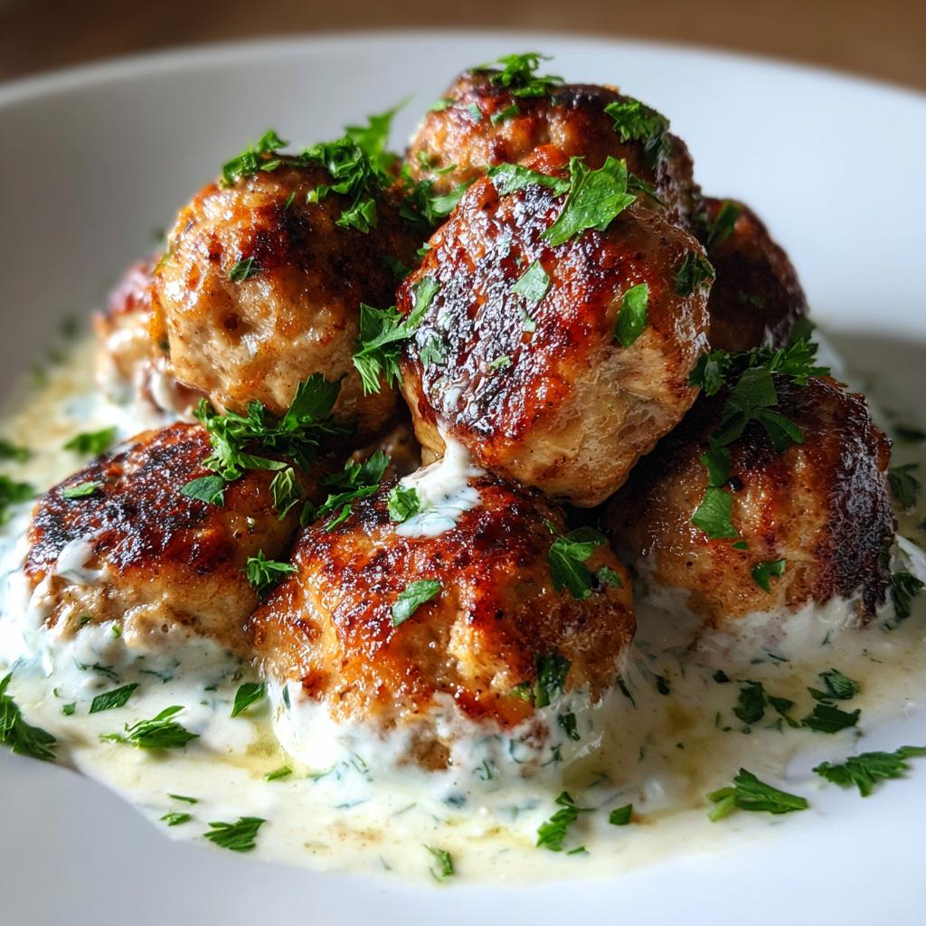 Greek Turkey Meatballs with Cucumber Yogurt Sauce - detail 1