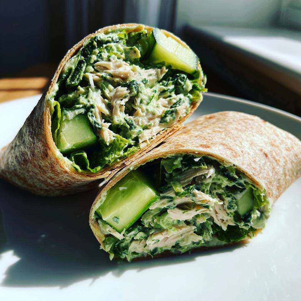 Green Goddess and Cucumber-Chicken Wrap Salad - detail 1