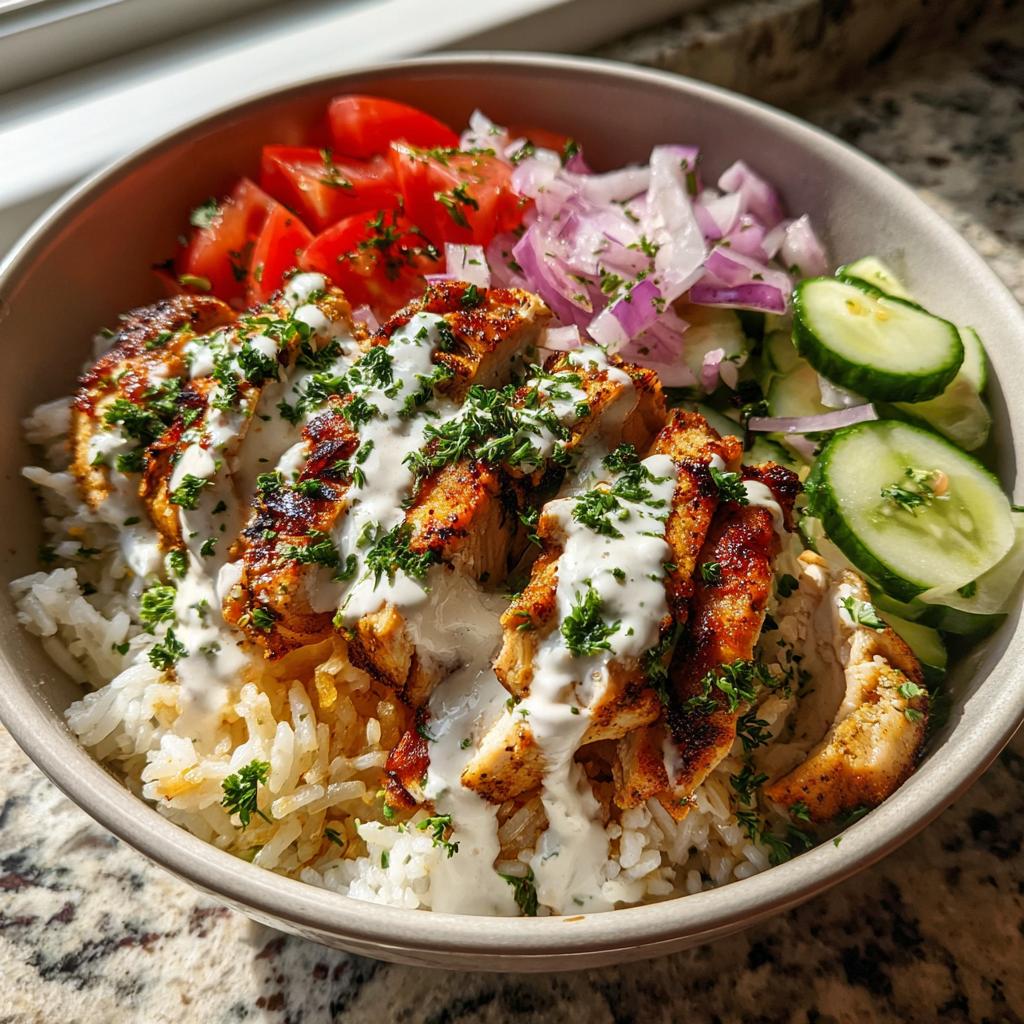 Grilled Chicken Shawarma Bowls with Garlic Sauce - detail 1