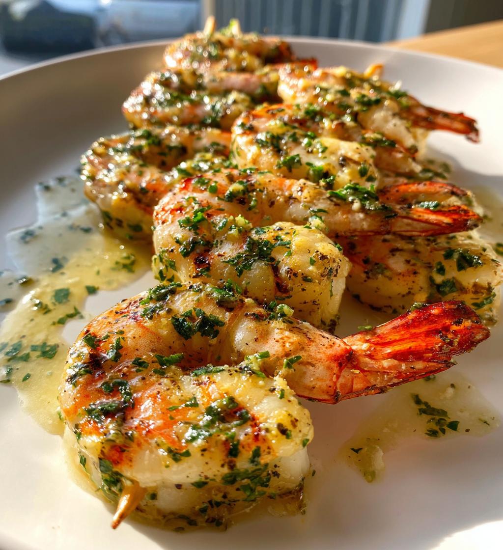Grilled Shrimp Skewers with Garlic Lemon Butter - detail 1