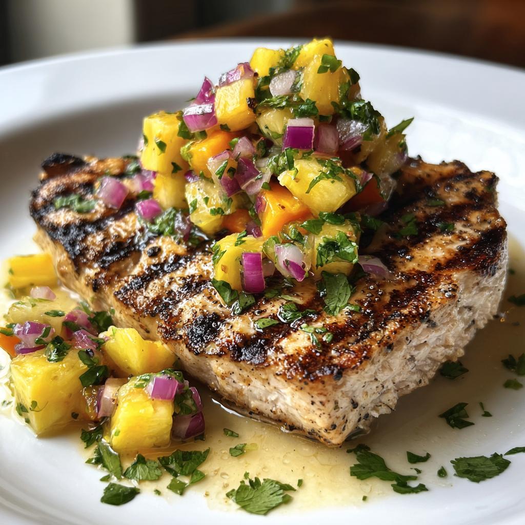 Grilled Swordfish with Pineapple Salsa