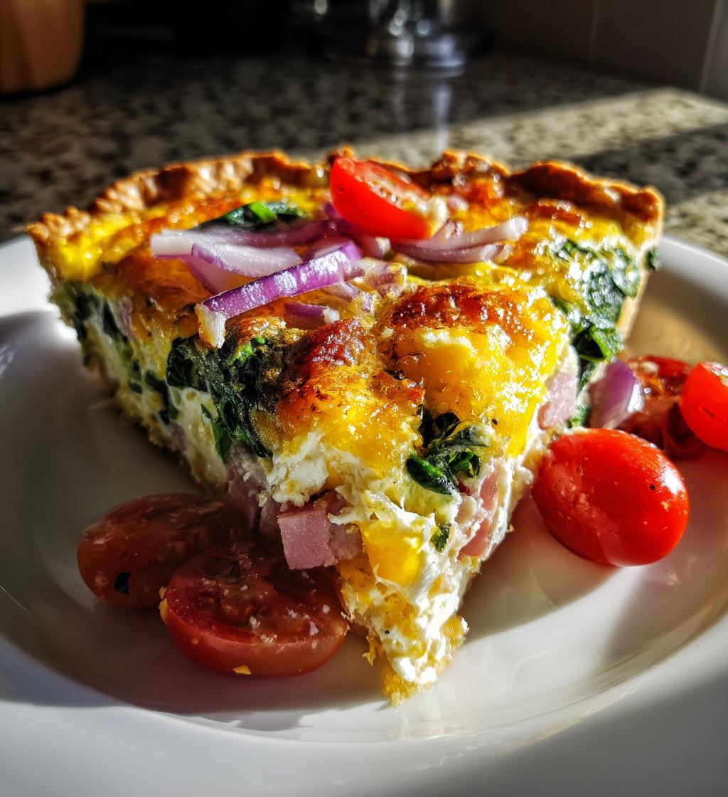 Ham & Spinach Quiche Salad - detail 1
