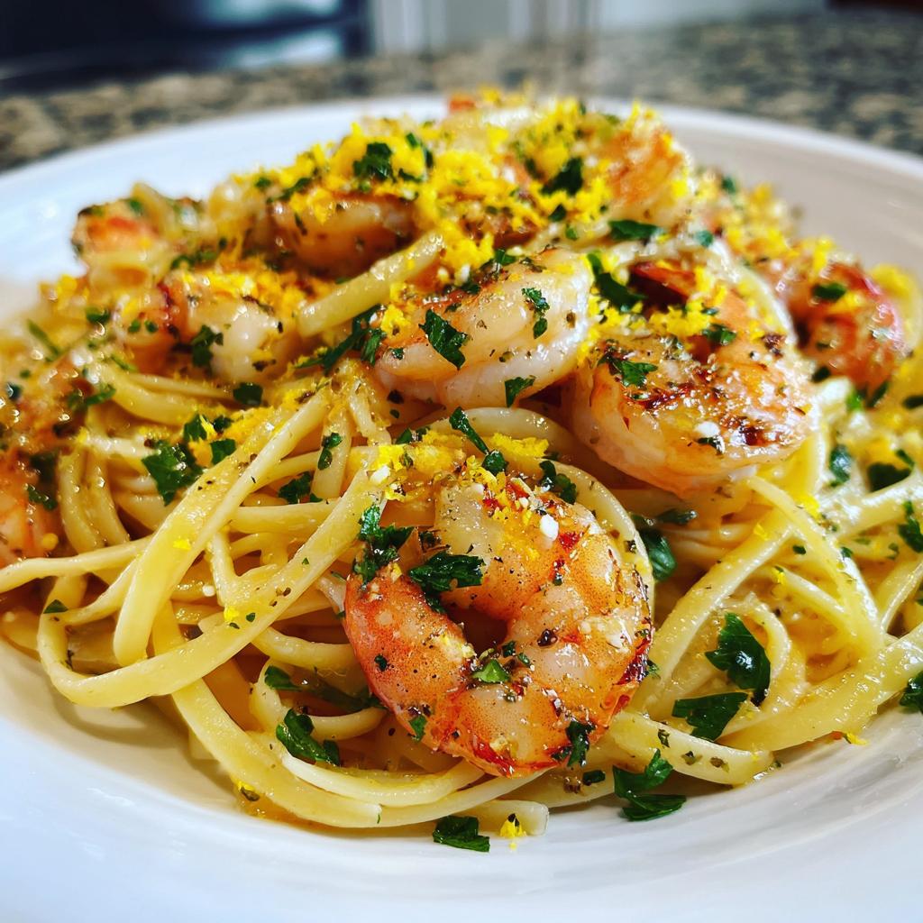Lemon Butter Pasta with Shrimp