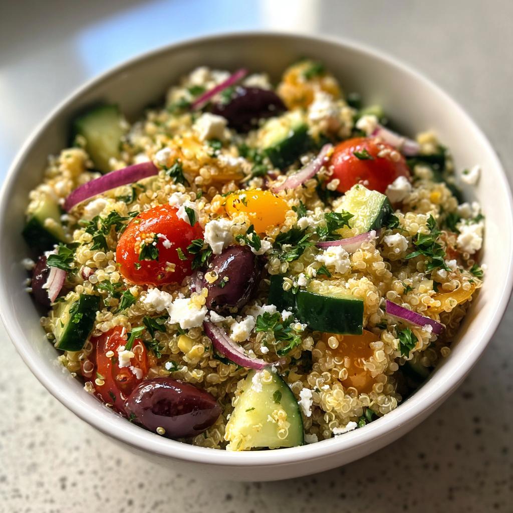 Mediterranean Quinoa Salad with Lemon Vinaigrette