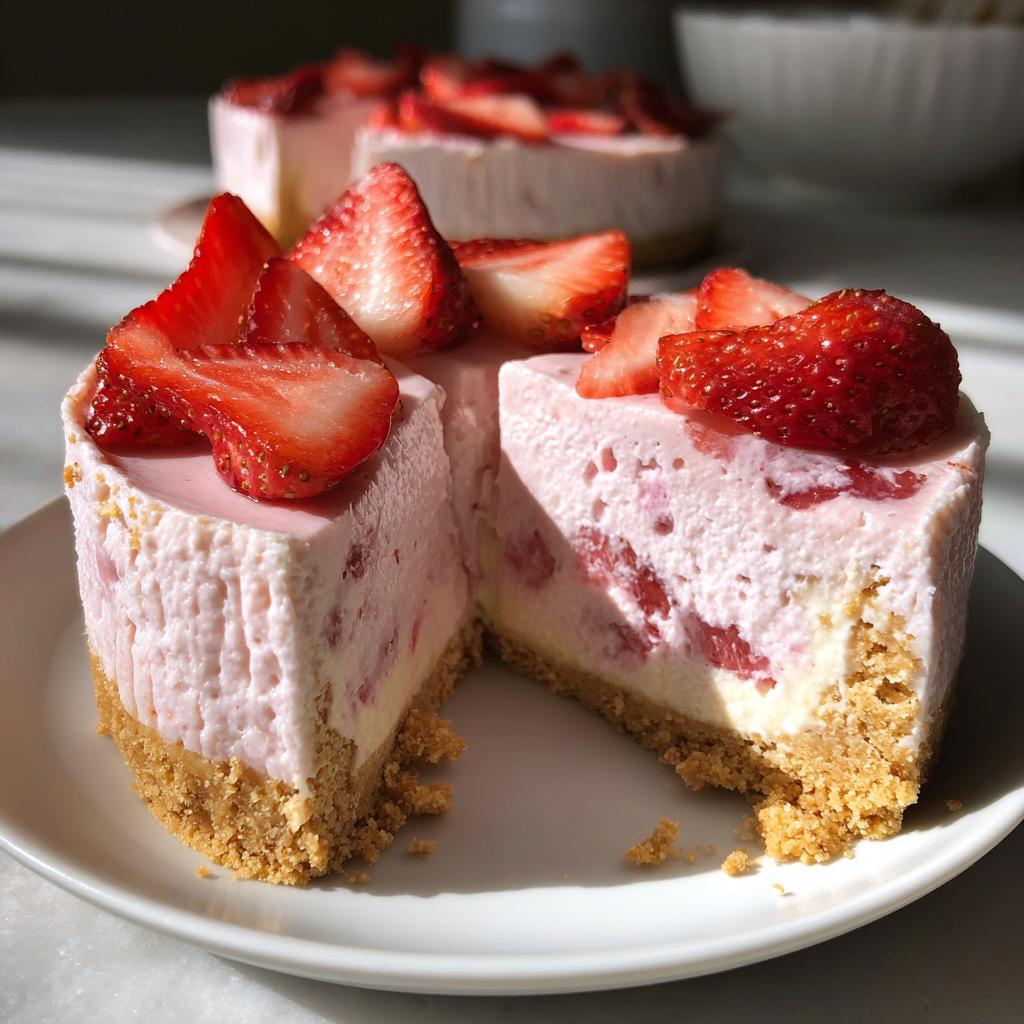 No-Bake Strawberry Cheesecake - detail 1