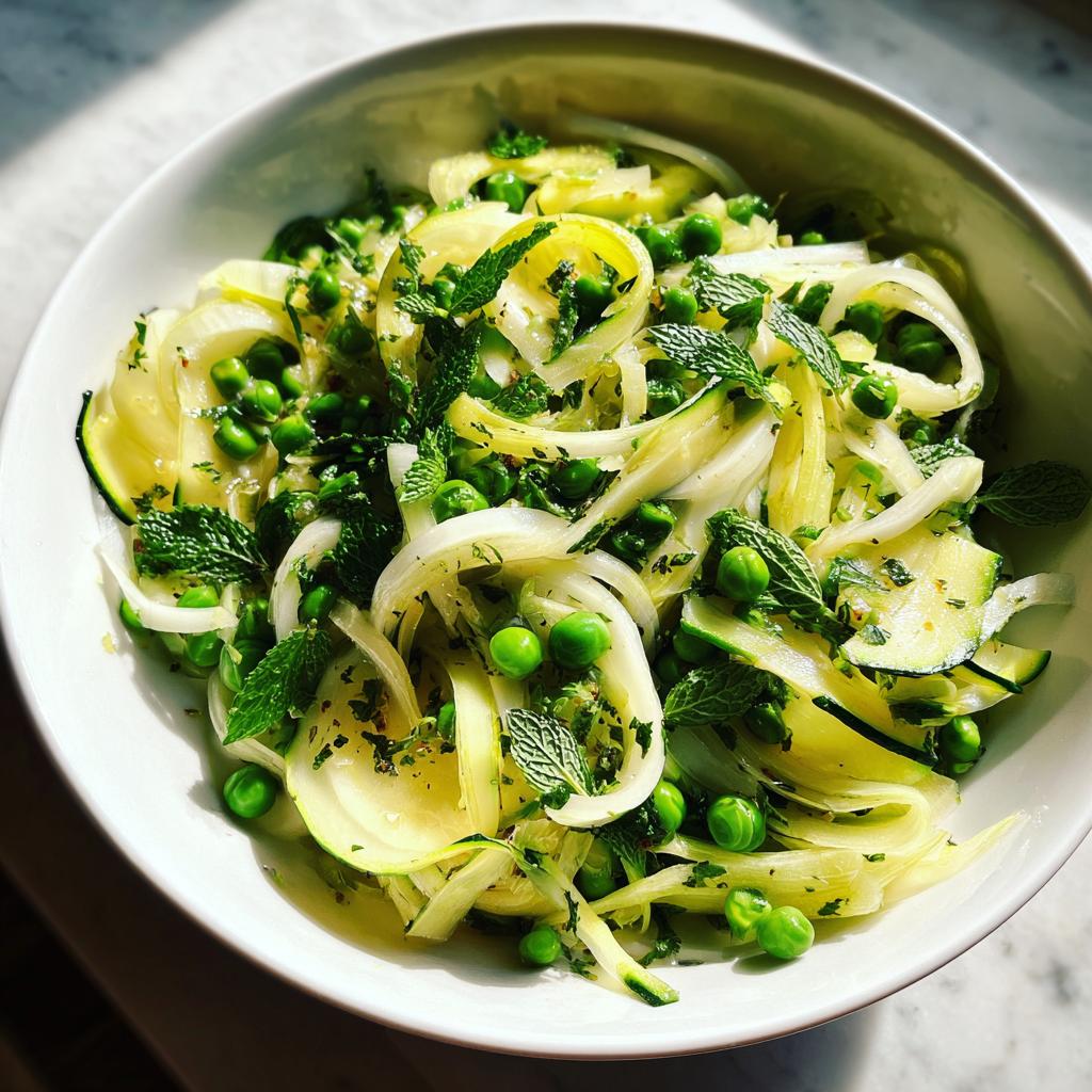 No-Cook Zucchini, Fennel & Pea Salad