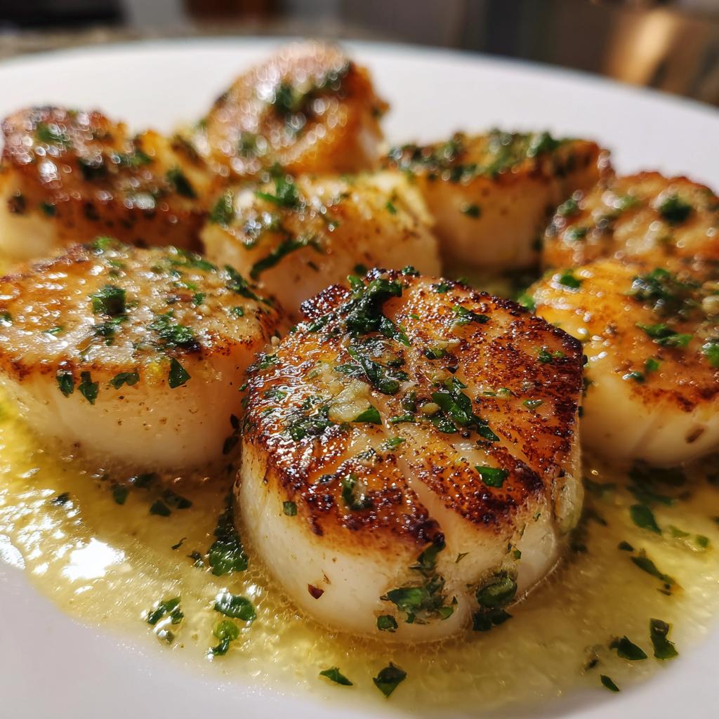 Pan-Seared Scallops with Lemon Butter - detail 1