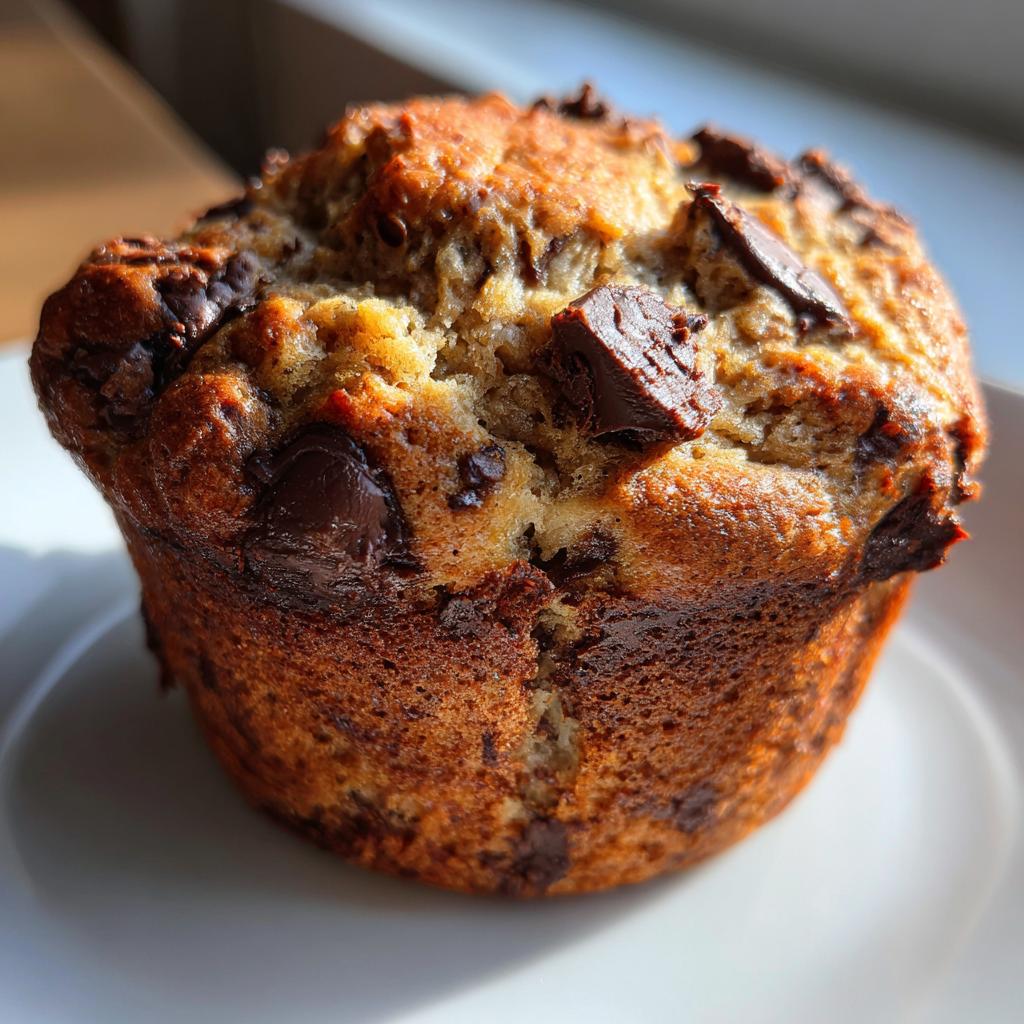 Peanut Butter Banana Chocolate Chip Muffins (Gluten-Free, Dairy-Free) - detail 1