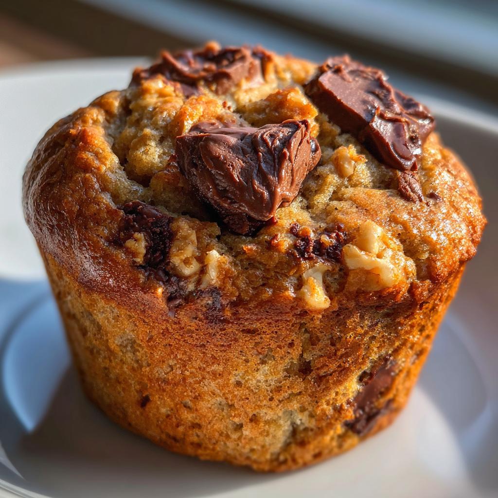 Peanut Butter Banana Chocolate Chip Muffins (Gluten-Free, Dairy-Free)