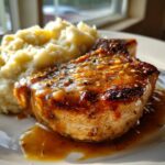 Pork Chops in Honey Mustard Sauce with Mashed Potatoes