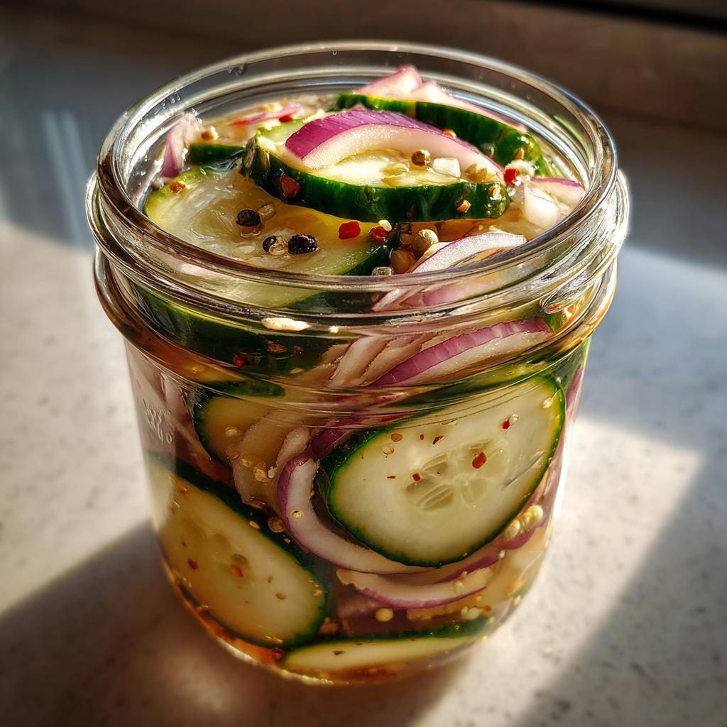 Quick-Pickle Cucumbers and Onions
