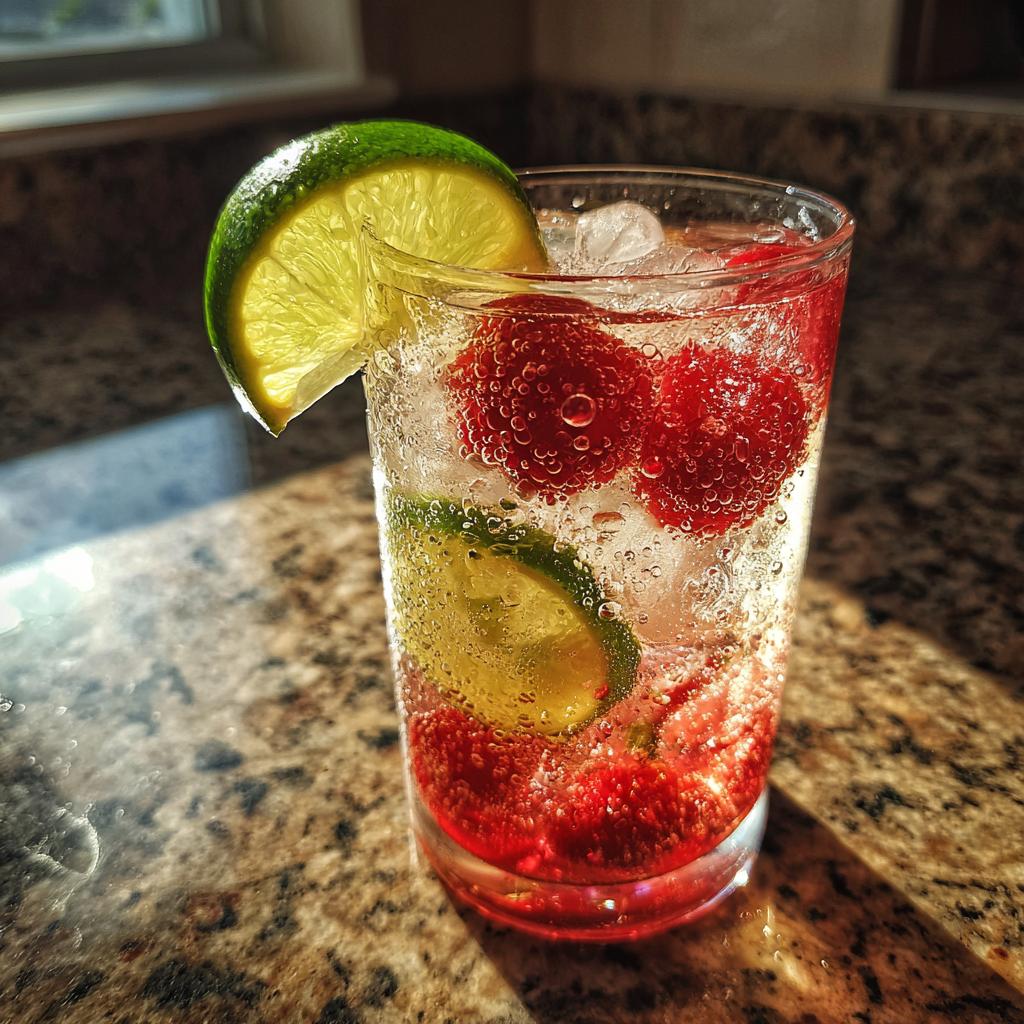 Raspberry Lime Sparkler - detail 1