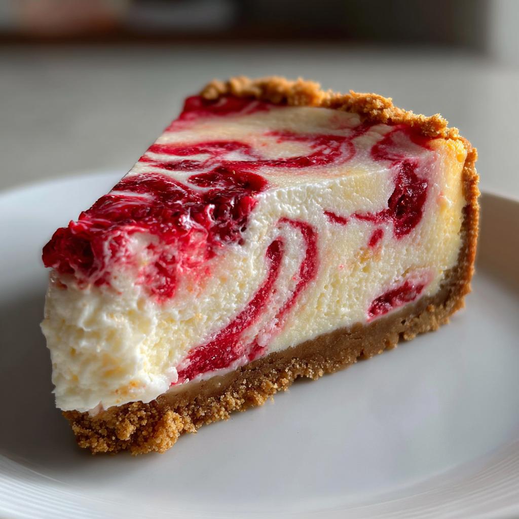 Raspberry Swirl Cheesecake