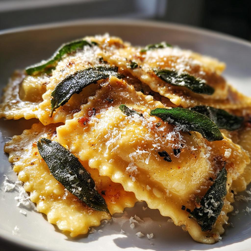 Ravioli with Brown Butter and Sage - detail 1