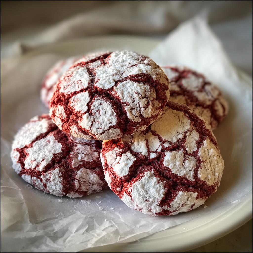 Red Velvet Crinkle Cookies - detail 1