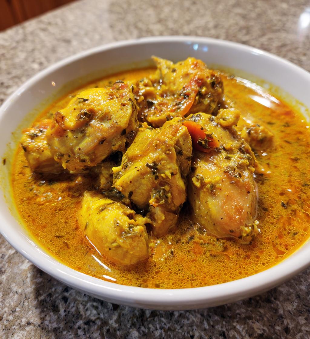 Rhubarb Curry Chicken - detail 1