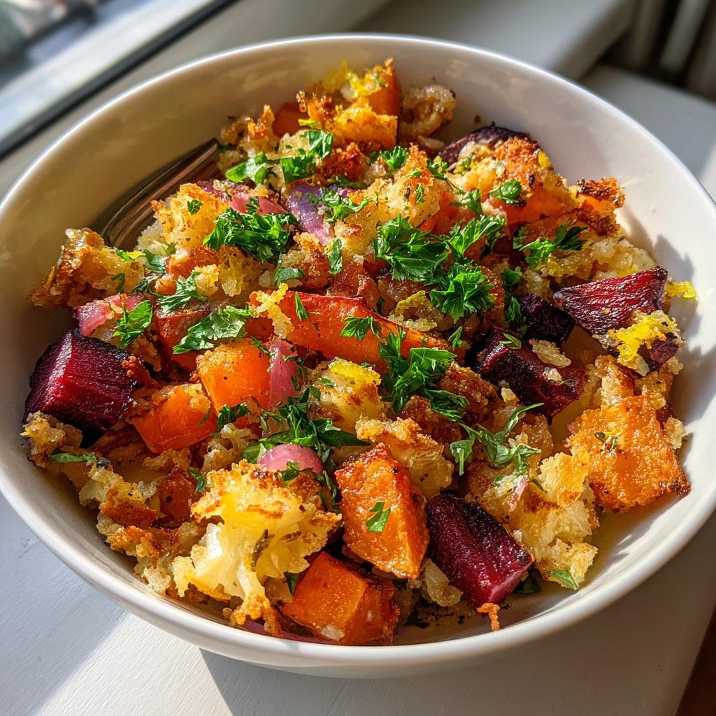 Root Vegetable Salad with Crispy Rice - detail 1