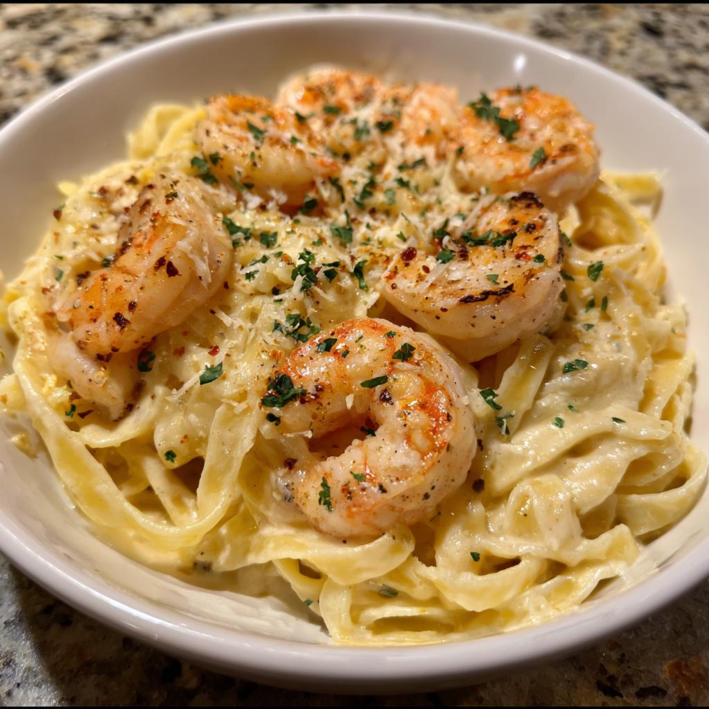 Shrimp Alfredo Pasta - detail 1
