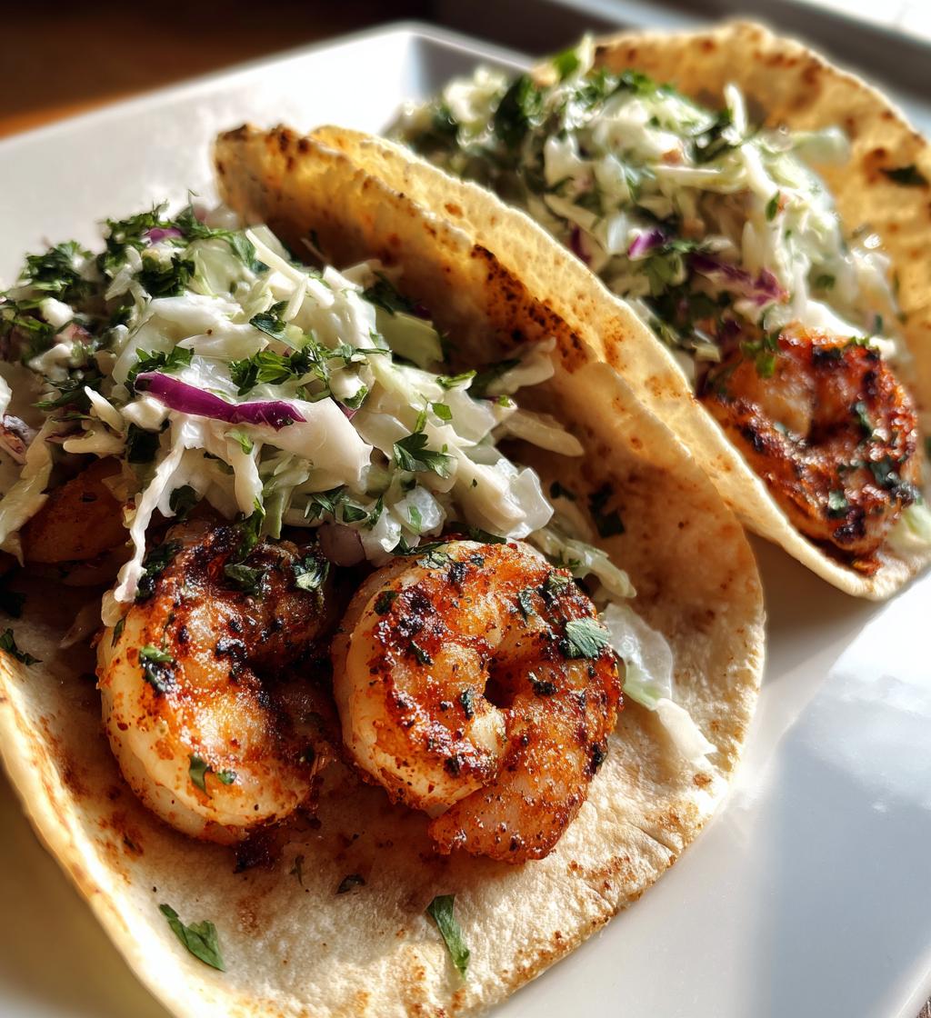 Shrimp Tacos with Cilantro Slaw - detail 1