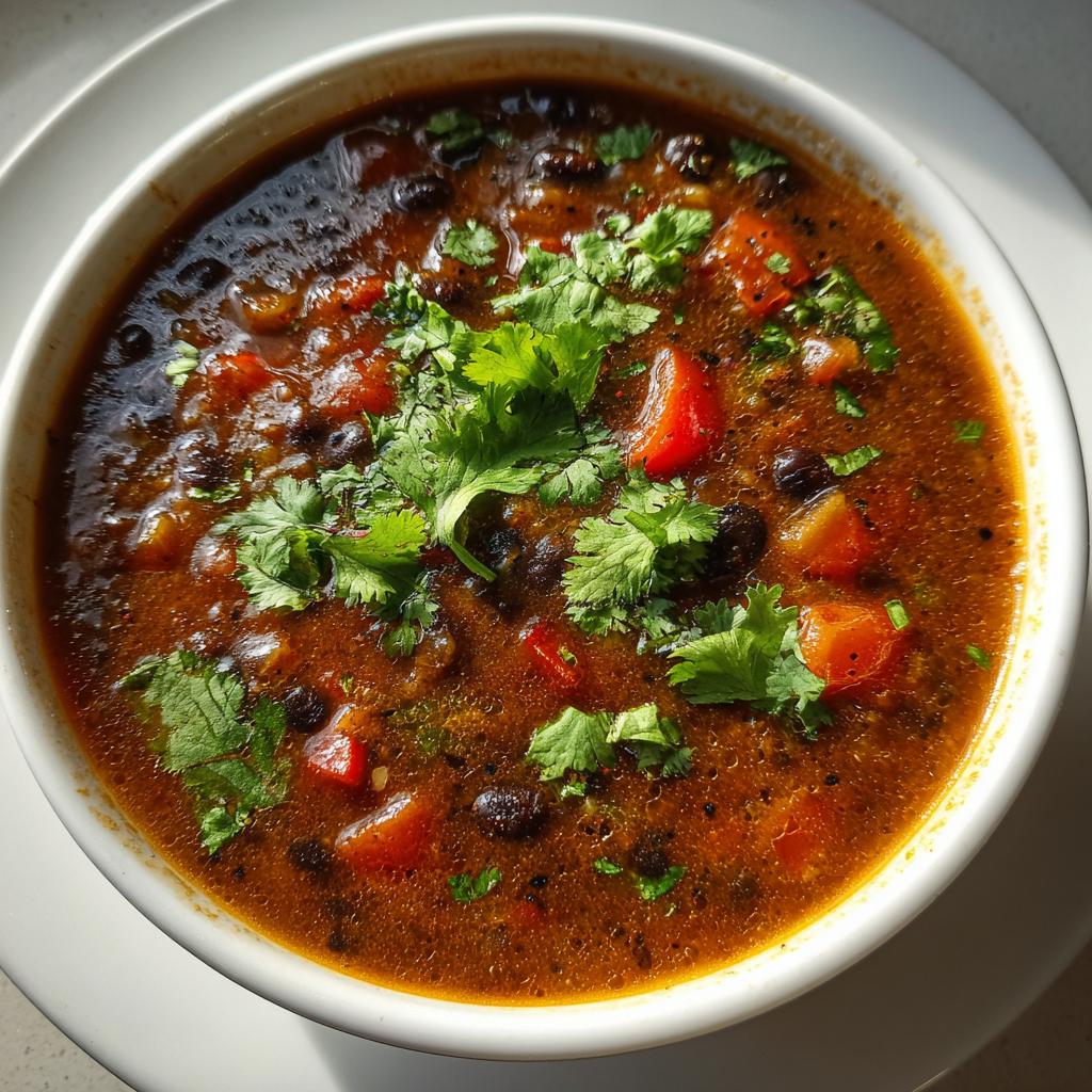 Spicy Black Bean Soup - detail 1