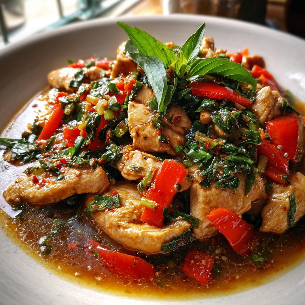 Thai Basil Chicken - detail 1