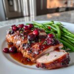 Turkey Breast in Cranberry Orange Sauce with Green Beans