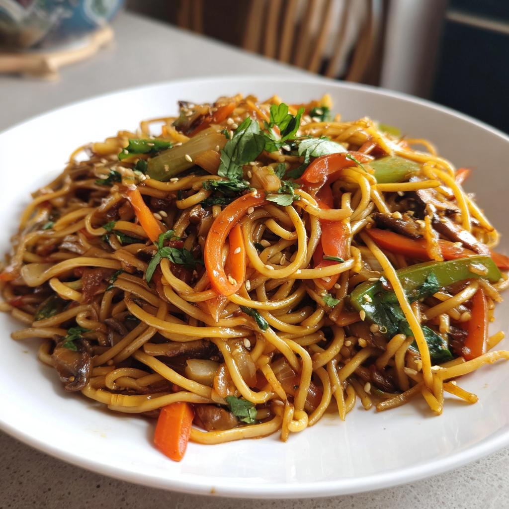 Vegetable Lo Mein (Noodle Style Pasta)