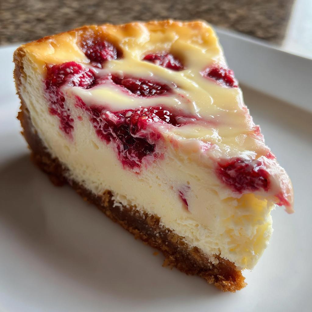 White Chocolate Raspberry Cheesecake