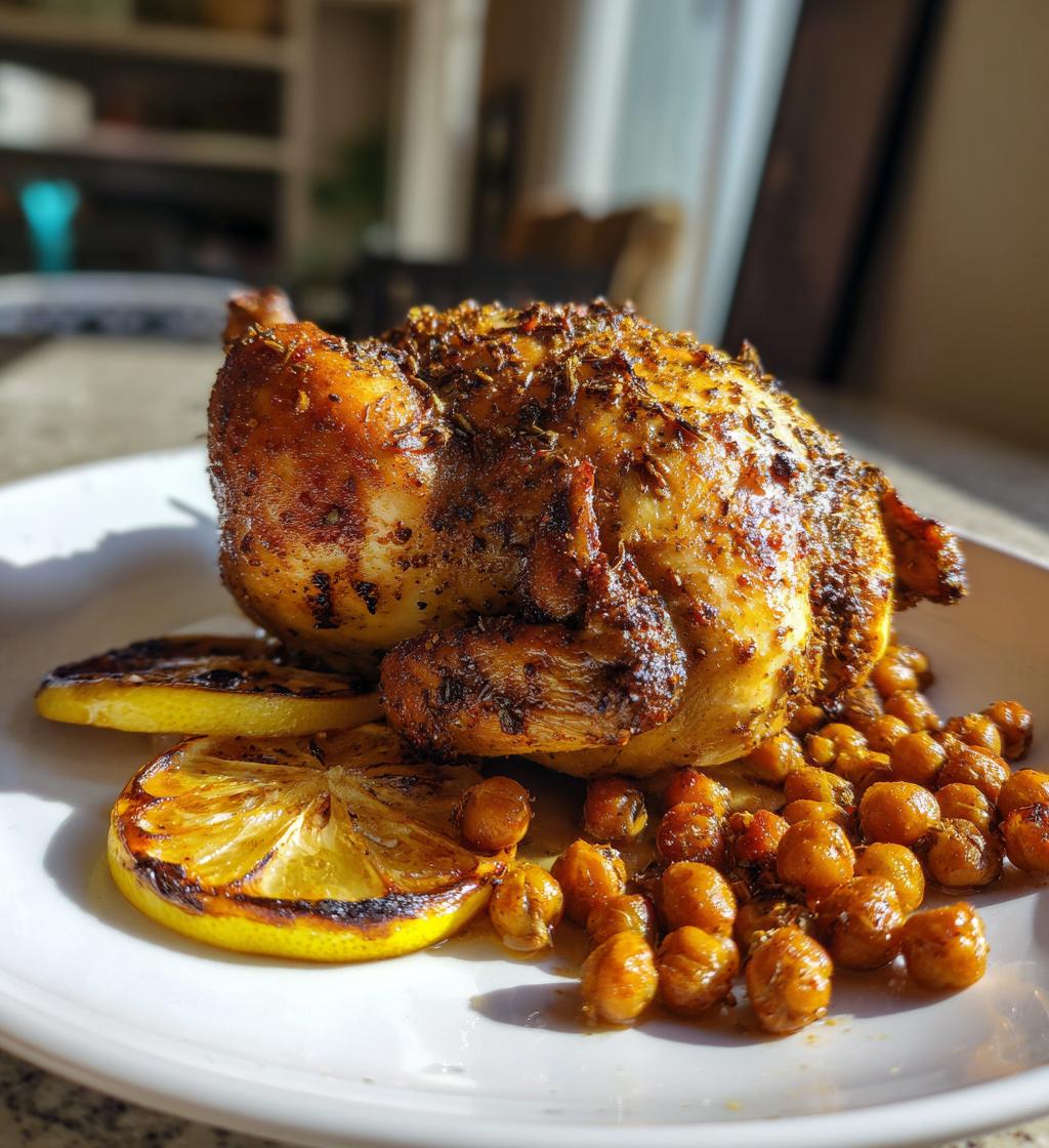 Za'atar-Roasted Chicken with Chickpeas - detail 1