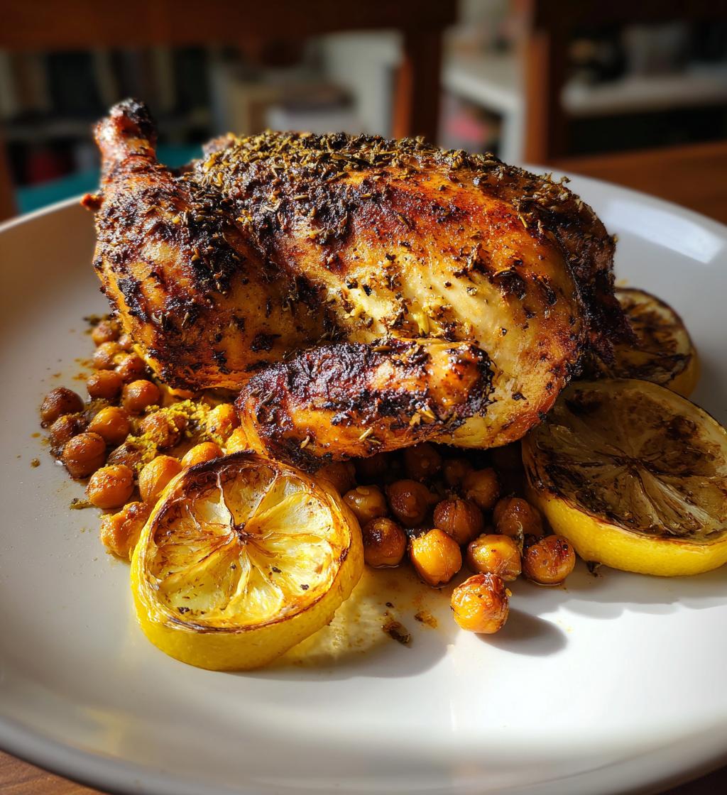 Za'atar-Roasted Chicken with Chickpeas