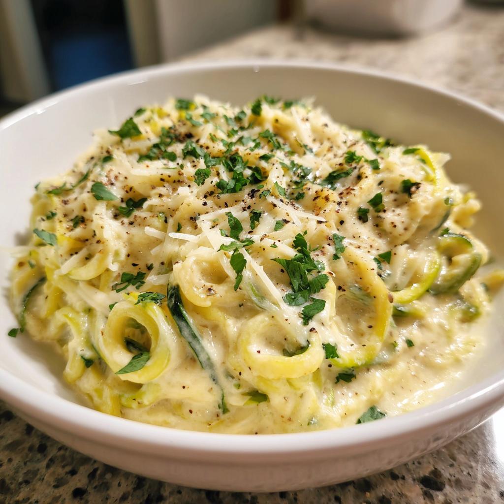 Zucchini Noodle Alfredo (Low Carb) - detail 1