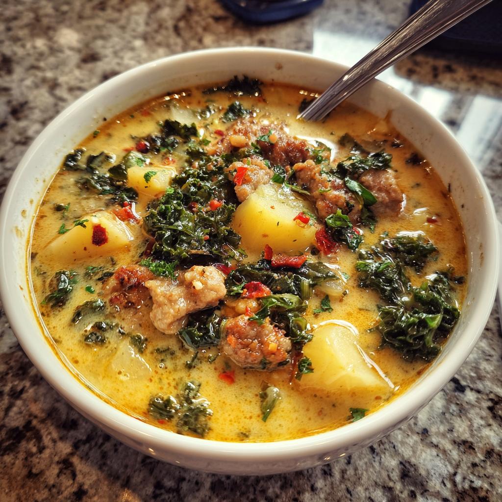 Zuppa Toscana (Italian Sausage & Kale Soup) - detail 1