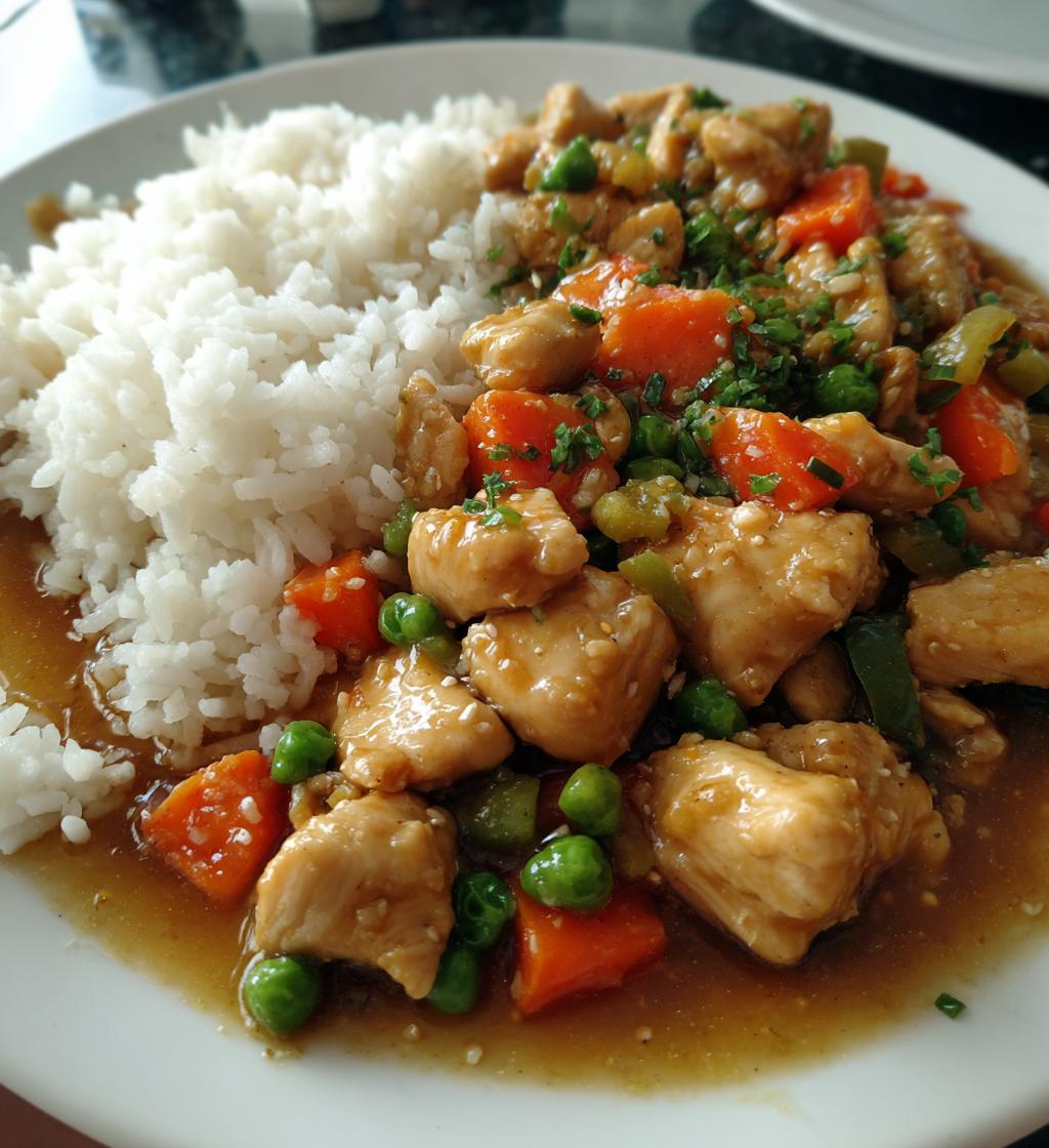 chicken and rice veggies