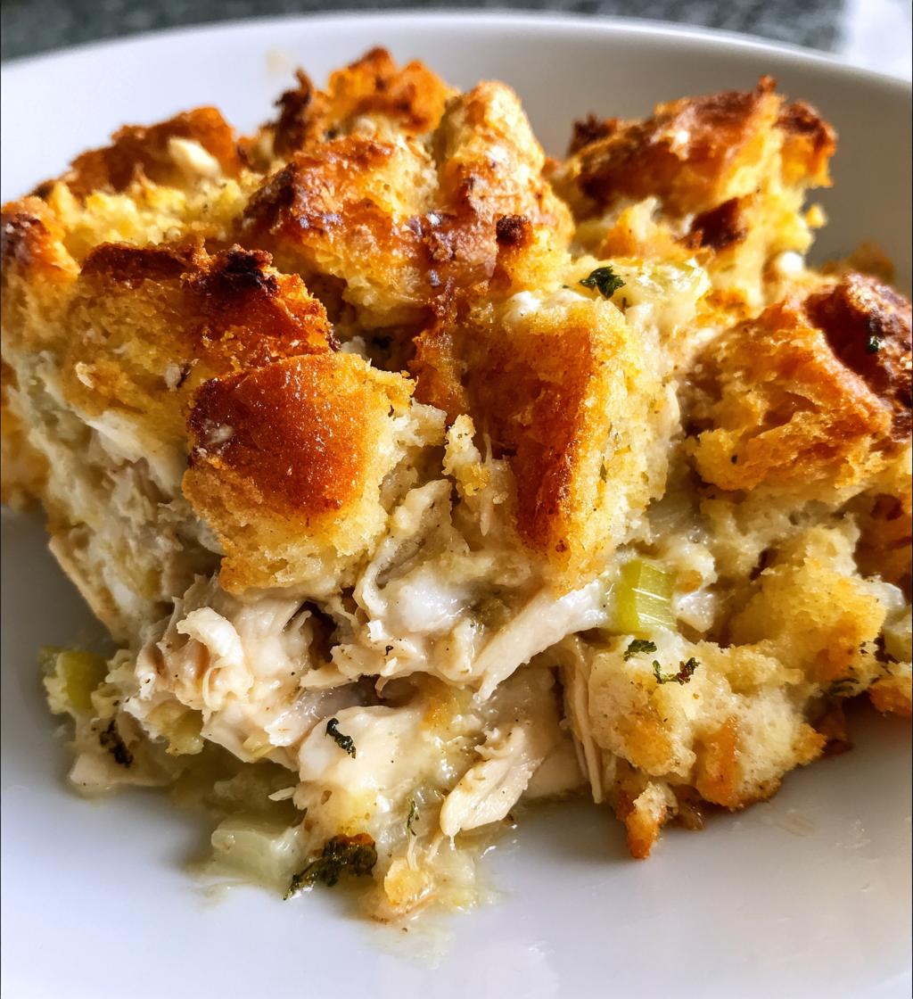 chicken dressing casserole stove top
