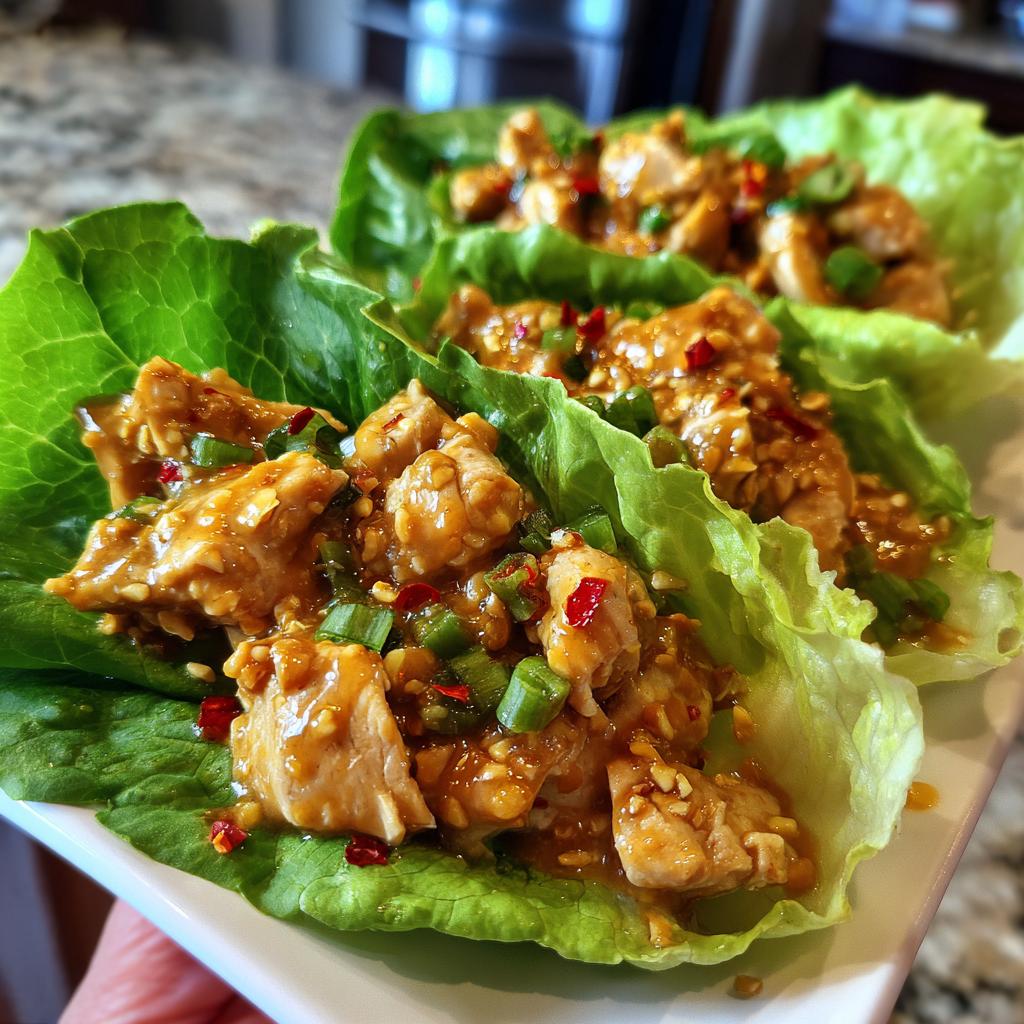 chicken peanut lettuce wraps - detail 1
