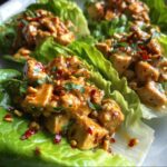 chicken peanut lettuce wraps