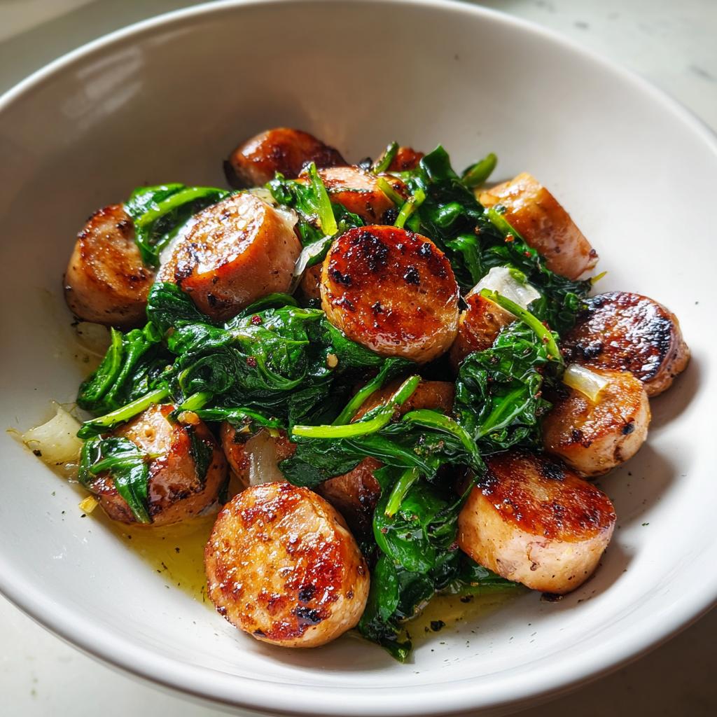 chicken sausage spinach recipes - detail 1