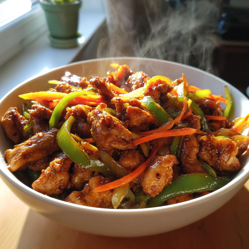 stir fry chicken - detail 1