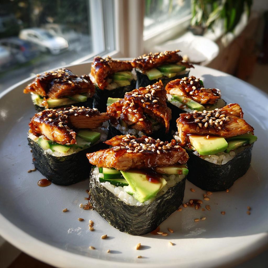 teriyaki chicken sushi rolls