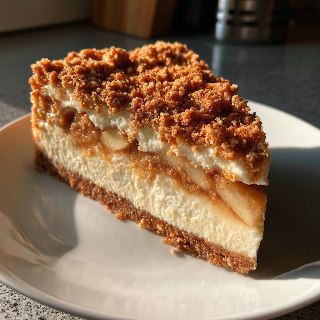 Apple Crisp Cheesecake - detail 1